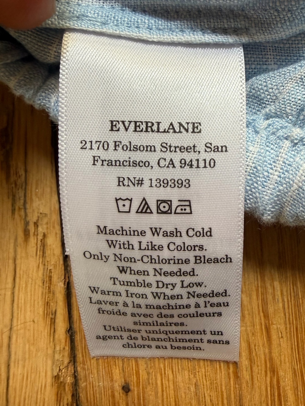 Everlane Linen Drawstring Pant in Blue and White stripe - Picture 10 of 12
